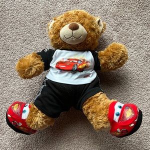 Build a bear, in lighting McQueen pajamas